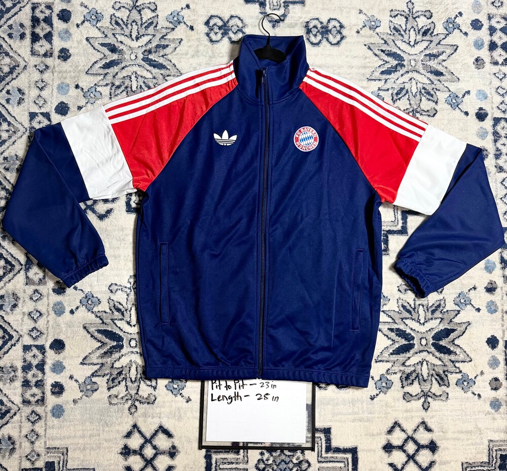 Adidas FC Bayern München Medium Track Jacket Navy Red White